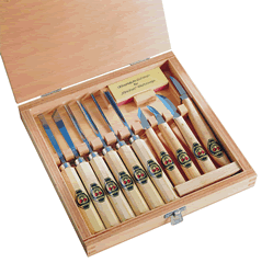 Two Cherries 11 Piece Carving Set in Wooden Box 515-3441 515-3441